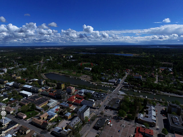 Panoraama Uudenkaupungin keskustasta